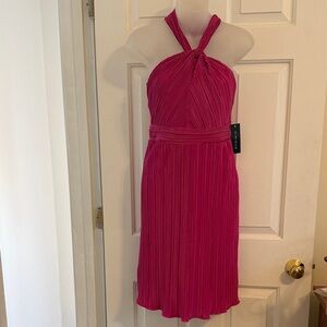 NWT Kirious Elegant Pink Halter Dress, size Medium